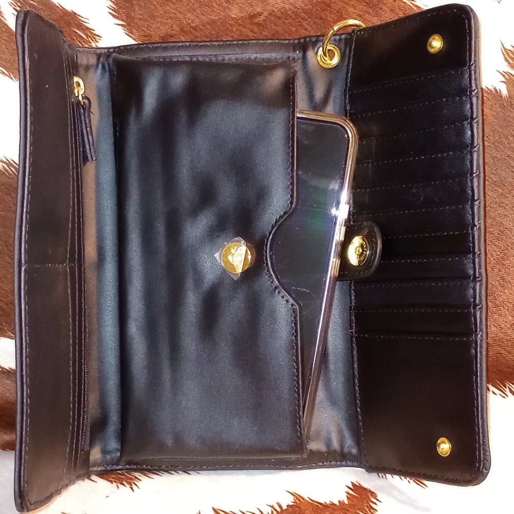 NWOT Navy/ dark blue Joy Mangano wallet - Picture 2 of 3